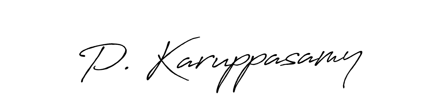 if you are searching for the best signature style for your name P. Karuppasamy. so please give up your signature search. here we have designed multiple signature styles  using Antro_Vectra_Bolder. P. Karuppasamy signature style 7 images and pictures png