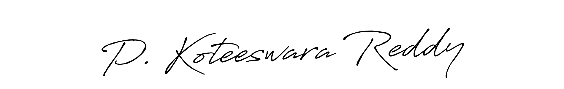 Make a beautiful signature design for name P. Koteeswara Reddy. With this signature (Antro_Vectra_Bolder) style, you can create a handwritten signature for free. P. Koteeswara Reddy signature style 7 images and pictures png