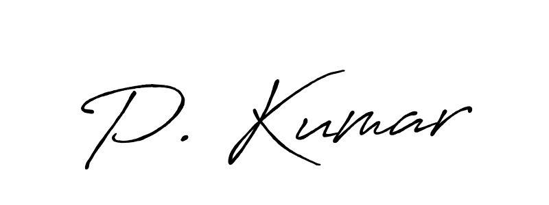 The best way (Antro_Vectra_Bolder) to make a short signature is to pick only two or three words in your name. The name P. Kumar include a total of six letters. For converting this name. P. Kumar signature style 7 images and pictures png