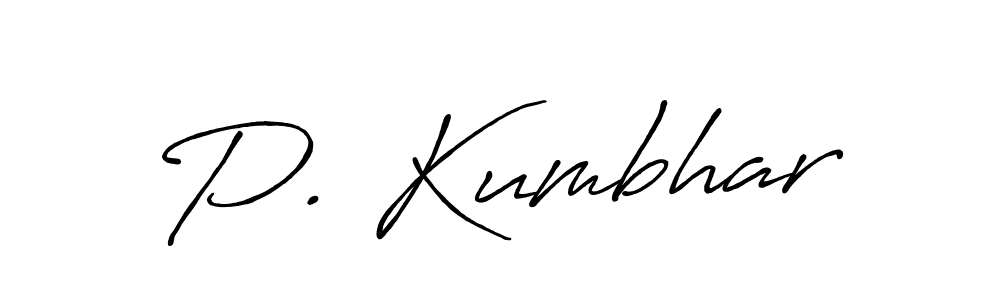 Similarly Antro_Vectra_Bolder is the best handwritten signature design. Signature creator online .You can use it as an online autograph creator for name P. Kumbhar. P. Kumbhar signature style 7 images and pictures png