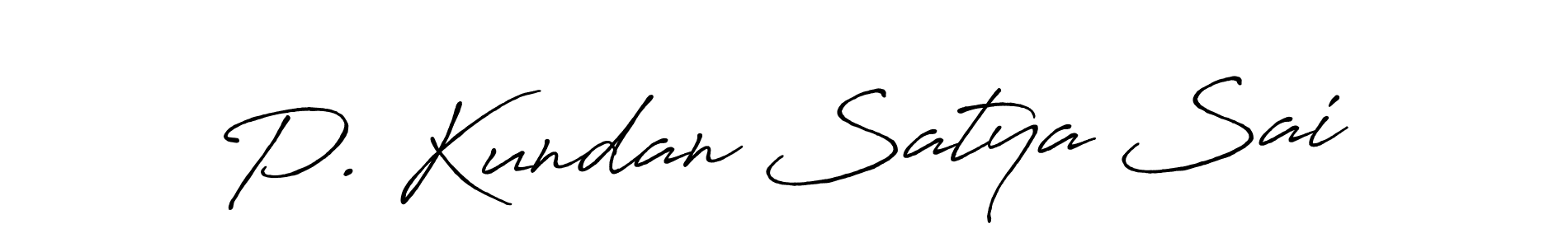 You should practise on your own different ways (Antro_Vectra_Bolder) to write your name (P. Kundan Satya Sai) in signature. don't let someone else do it for you. P. Kundan Satya Sai signature style 7 images and pictures png