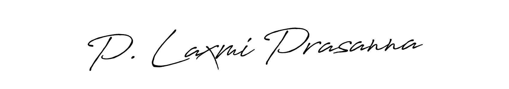 The best way (Antro_Vectra_Bolder) to make a short signature is to pick only two or three words in your name. The name P. Laxmi Prasanna include a total of six letters. For converting this name. P. Laxmi Prasanna signature style 7 images and pictures png