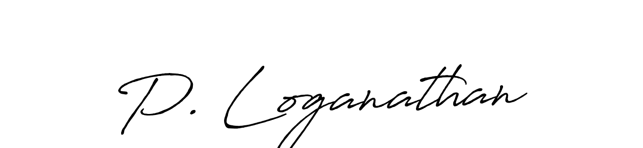 Use a signature maker to create a handwritten signature online. With this signature software, you can design (Antro_Vectra_Bolder) your own signature for name P. Loganathan. P. Loganathan signature style 7 images and pictures png