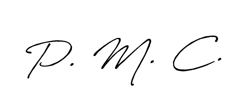 It looks lik you need a new signature style for name P. M. C.. Design unique handwritten (Antro_Vectra_Bolder) signature with our free signature maker in just a few clicks. P. M. C. signature style 7 images and pictures png
