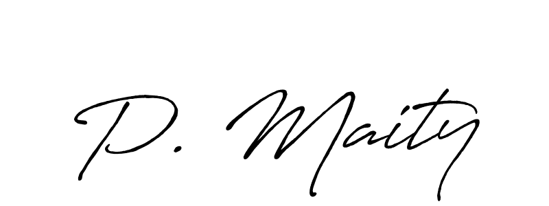 Use a signature maker to create a handwritten signature online. With this signature software, you can design (Antro_Vectra_Bolder) your own signature for name P. Maity. P. Maity signature style 7 images and pictures png