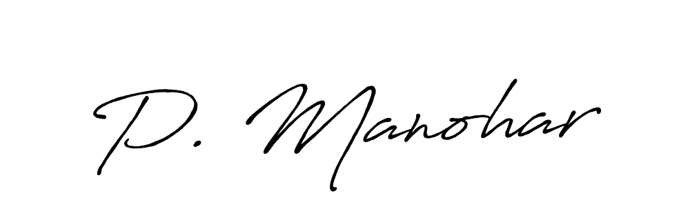 Make a beautiful signature design for name P. Manohar. Use this online signature maker to create a handwritten signature for free. P. Manohar signature style 7 images and pictures png