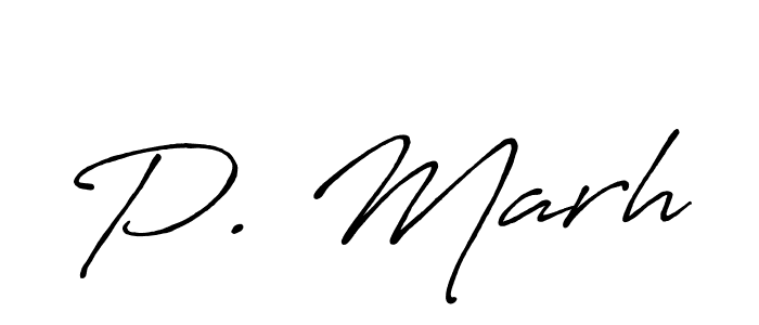 How to make P. Marh signature? Antro_Vectra_Bolder is a professional autograph style. Create handwritten signature for P. Marh name. P. Marh signature style 7 images and pictures png