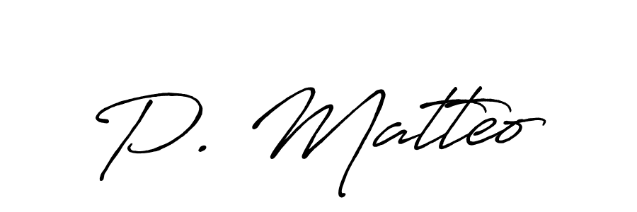 How to make P. Matteo signature? Antro_Vectra_Bolder is a professional autograph style. Create handwritten signature for P. Matteo name. P. Matteo signature style 7 images and pictures png