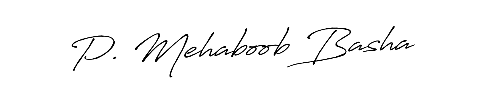 Use a signature maker to create a handwritten signature online. With this signature software, you can design (Antro_Vectra_Bolder) your own signature for name P. Mehaboob Basha. P. Mehaboob Basha signature style 7 images and pictures png