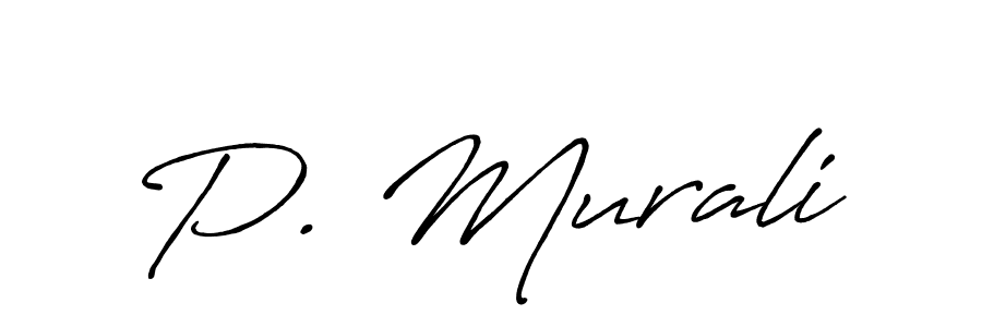 Also You can easily find your signature by using the search form. We will create P. Murali name handwritten signature images for you free of cost using Antro_Vectra_Bolder sign style. P. Murali signature style 7 images and pictures png