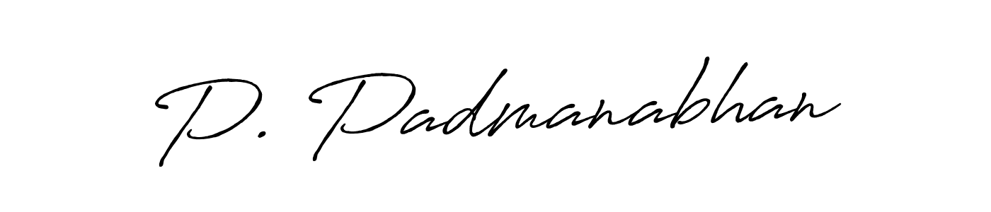 P. Padmanabhan stylish signature style. Best Handwritten Sign (Antro_Vectra_Bolder) for my name. Handwritten Signature Collection Ideas for my name P. Padmanabhan. P. Padmanabhan signature style 7 images and pictures png