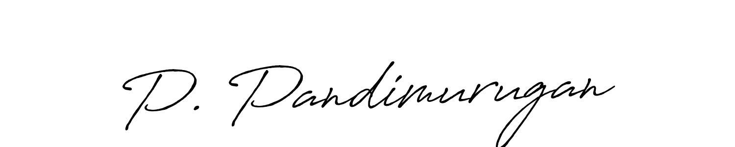 Create a beautiful signature design for name P. Pandimurugan. With this signature (Antro_Vectra_Bolder) fonts, you can make a handwritten signature for free. P. Pandimurugan signature style 7 images and pictures png