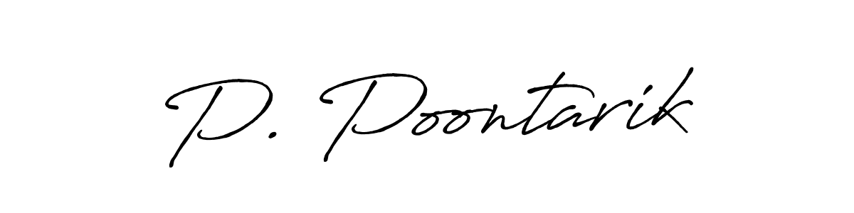 Once you've used our free online signature maker to create your best signature Antro_Vectra_Bolder style, it's time to enjoy all of the benefits that P. Poontarik name signing documents. P. Poontarik signature style 7 images and pictures png