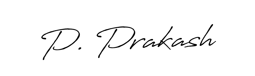 How to make P. Prakash name signature. Use Antro_Vectra_Bolder style for creating short signs online. This is the latest handwritten sign. P. Prakash signature style 7 images and pictures png