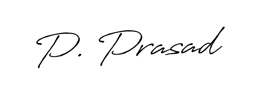 Design your own signature with our free online signature maker. With this signature software, you can create a handwritten (Antro_Vectra_Bolder) signature for name P. Prasad. P. Prasad signature style 7 images and pictures png
