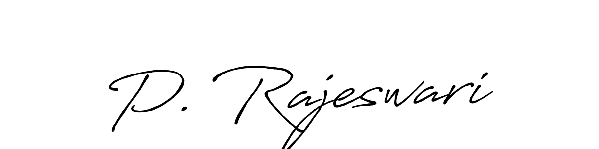 How to make P. Rajeswari name signature. Use Antro_Vectra_Bolder style for creating short signs online. This is the latest handwritten sign. P. Rajeswari signature style 7 images and pictures png
