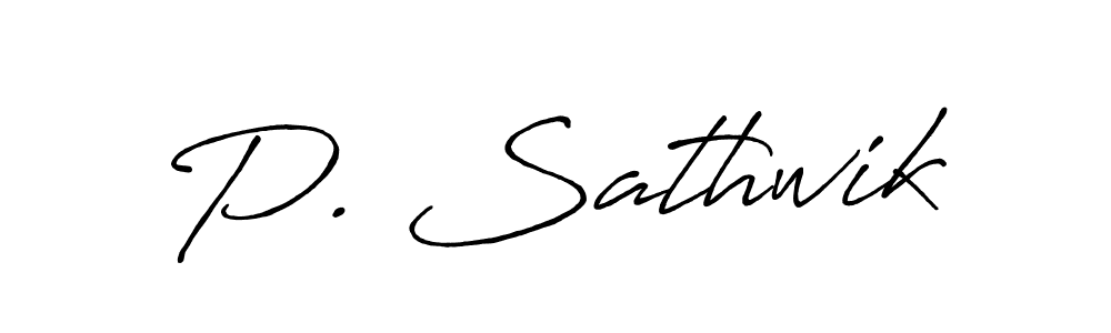 Also You can easily find your signature by using the search form. We will create P. Sathwik name handwritten signature images for you free of cost using Antro_Vectra_Bolder sign style. P. Sathwik signature style 7 images and pictures png