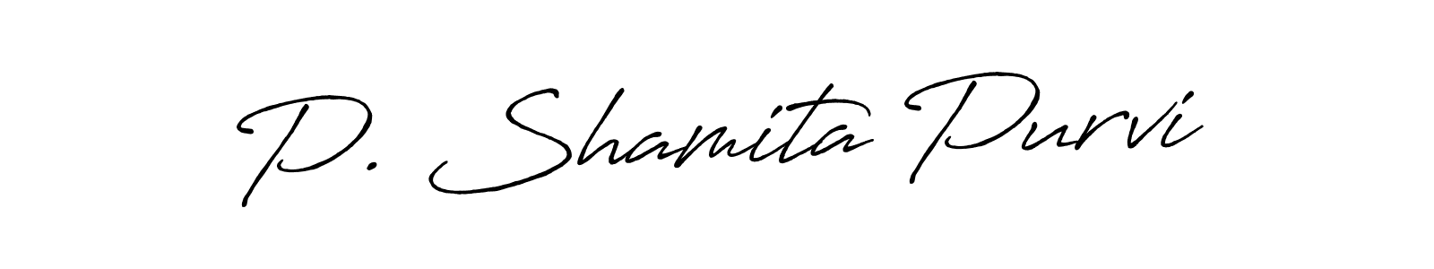 Design your own signature with our free online signature maker. With this signature software, you can create a handwritten (Antro_Vectra_Bolder) signature for name P. Shamita Purvi. P. Shamita Purvi signature style 7 images and pictures png