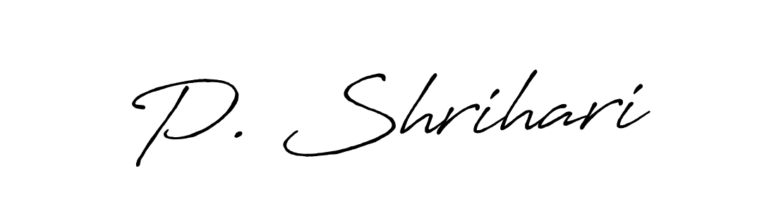 Make a beautiful signature design for name P. Shrihari. With this signature (Antro_Vectra_Bolder) style, you can create a handwritten signature for free. P. Shrihari signature style 7 images and pictures png