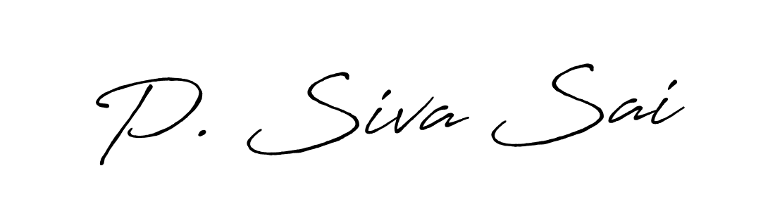 Similarly Antro_Vectra_Bolder is the best handwritten signature design. Signature creator online .You can use it as an online autograph creator for name P. Siva Sai. P. Siva Sai signature style 7 images and pictures png