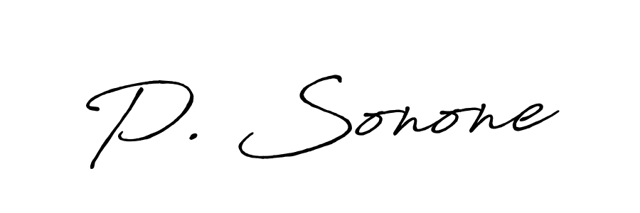 Make a beautiful signature design for name P. Sonone. With this signature (Antro_Vectra_Bolder) style, you can create a handwritten signature for free. P. Sonone signature style 7 images and pictures png