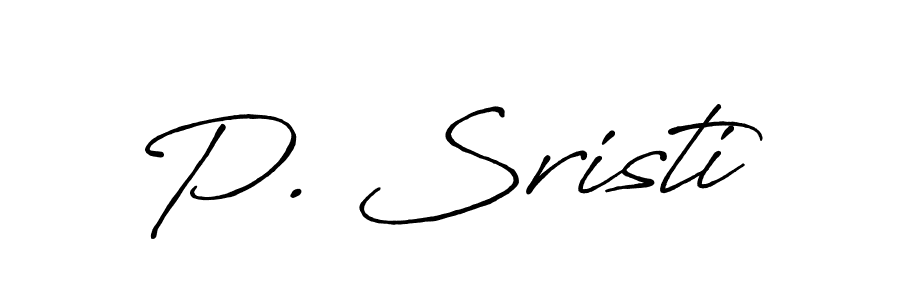 The best way (Antro_Vectra_Bolder) to make a short signature is to pick only two or three words in your name. The name P. Sristi include a total of six letters. For converting this name. P. Sristi signature style 7 images and pictures png