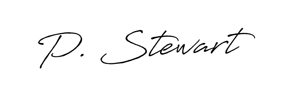 Design your own signature with our free online signature maker. With this signature software, you can create a handwritten (Antro_Vectra_Bolder) signature for name P. Stewart. P. Stewart signature style 7 images and pictures png