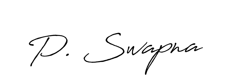 Create a beautiful signature design for name P. Swapna. With this signature (Antro_Vectra_Bolder) fonts, you can make a handwritten signature for free. P. Swapna signature style 7 images and pictures png