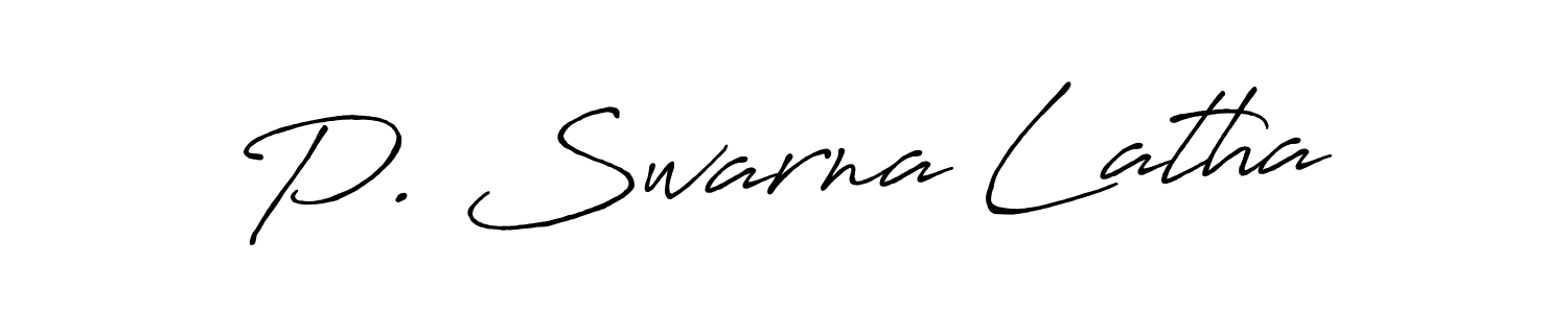 Create a beautiful signature design for name P. Swarna Latha. With this signature (Antro_Vectra_Bolder) fonts, you can make a handwritten signature for free. P. Swarna Latha signature style 7 images and pictures png