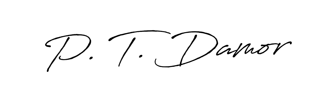 Here are the top 10 professional signature styles for the name P. T. Damor. These are the best autograph styles you can use for your name. P. T. Damor signature style 7 images and pictures png