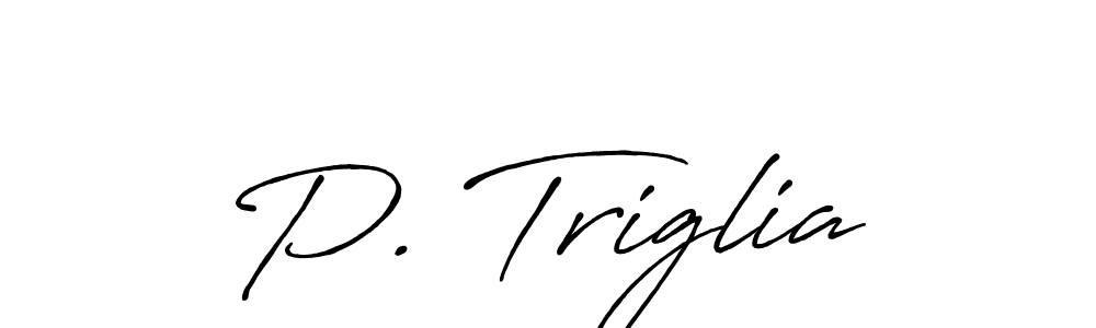 Also we have P. Triglia name is the best signature style. Create professional handwritten signature collection using Antro_Vectra_Bolder autograph style. P. Triglia signature style 7 images and pictures png