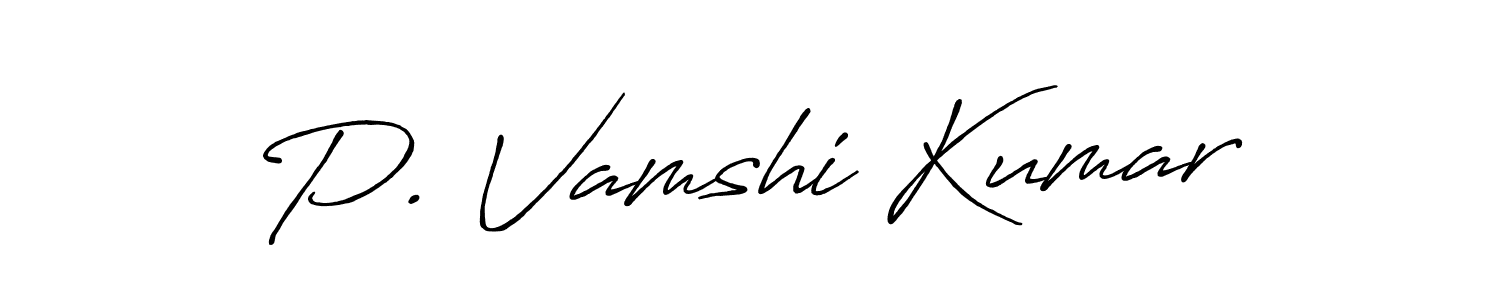 Design your own signature with our free online signature maker. With this signature software, you can create a handwritten (Antro_Vectra_Bolder) signature for name P. Vamshi Kumar. P. Vamshi Kumar signature style 7 images and pictures png