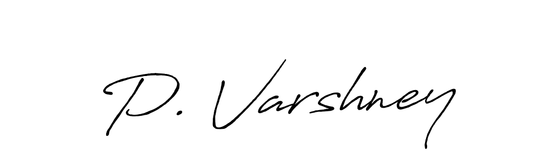 Create a beautiful signature design for name P. Varshney. With this signature (Antro_Vectra_Bolder) fonts, you can make a handwritten signature for free. P. Varshney signature style 7 images and pictures png