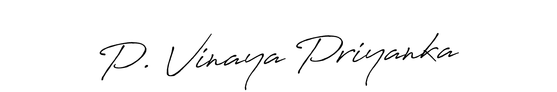 How to make P. Vinaya Priyanka signature? Antro_Vectra_Bolder is a professional autograph style. Create handwritten signature for P. Vinaya Priyanka name. P. Vinaya Priyanka signature style 7 images and pictures png