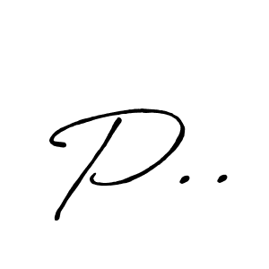 The best way (Antro_Vectra_Bolder) to make a short signature is to pick only two or three words in your name. The name P.. include a total of six letters. For converting this name. P.. signature style 7 images and pictures png