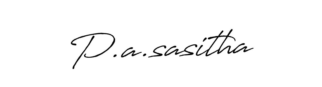 Make a beautiful signature design for name P.a.sasitha. With this signature (Antro_Vectra_Bolder) style, you can create a handwritten signature for free. P.a.sasitha signature style 7 images and pictures png