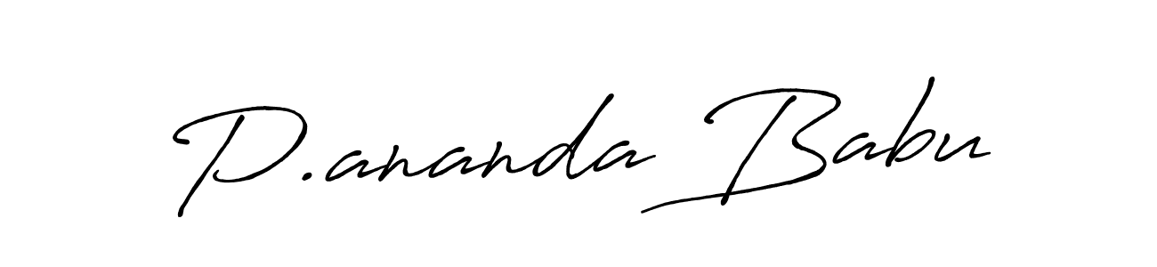 P.ananda Babu stylish signature style. Best Handwritten Sign (Antro_Vectra_Bolder) for my name. Handwritten Signature Collection Ideas for my name P.ananda Babu. P.ananda Babu signature style 7 images and pictures png