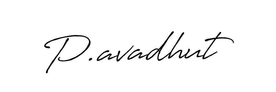 How to make P.avadhut name signature. Use Antro_Vectra_Bolder style for creating short signs online. This is the latest handwritten sign. P.avadhut signature style 7 images and pictures png