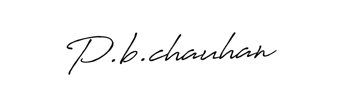 How to make P.b.chauhan name signature. Use Antro_Vectra_Bolder style for creating short signs online. This is the latest handwritten sign. P.b.chauhan signature style 7 images and pictures png