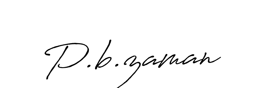Also we have P.b.zaman name is the best signature style. Create professional handwritten signature collection using Antro_Vectra_Bolder autograph style. P.b.zaman signature style 7 images and pictures png