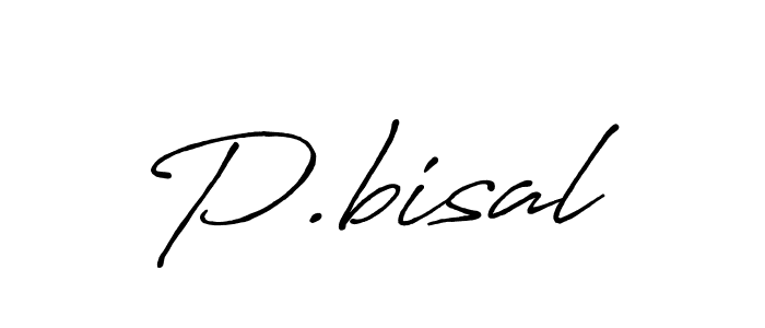 How to make P.bisal name signature. Use Antro_Vectra_Bolder style for creating short signs online. This is the latest handwritten sign. P.bisal signature style 7 images and pictures png