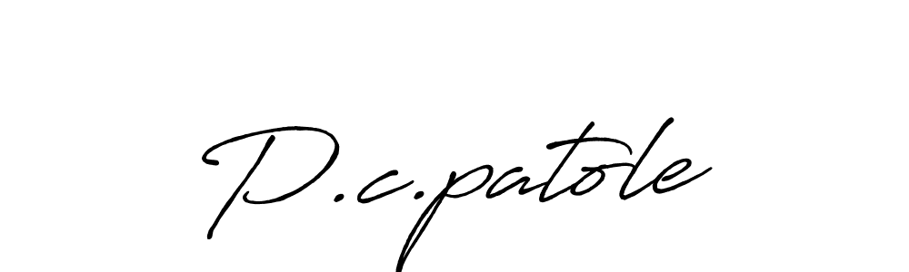 P.c.patole stylish signature style. Best Handwritten Sign (Antro_Vectra_Bolder) for my name. Handwritten Signature Collection Ideas for my name P.c.patole. P.c.patole signature style 7 images and pictures png