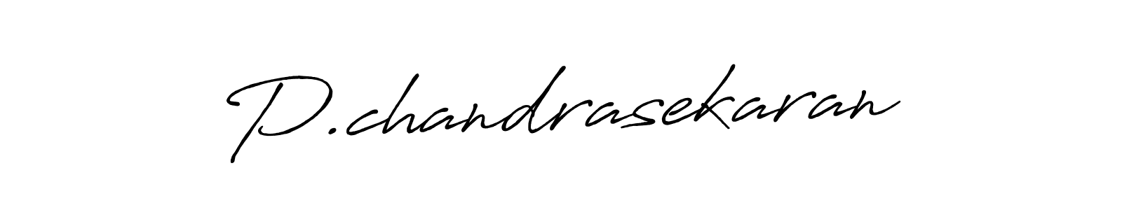 Create a beautiful signature design for name P.chandrasekaran. With this signature (Antro_Vectra_Bolder) fonts, you can make a handwritten signature for free. P.chandrasekaran signature style 7 images and pictures png