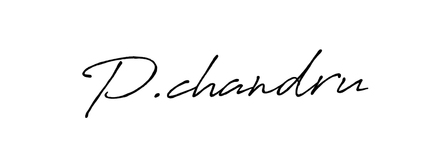 The best way (Antro_Vectra_Bolder) to make a short signature is to pick only two or three words in your name. The name P.chandru include a total of six letters. For converting this name. P.chandru signature style 7 images and pictures png