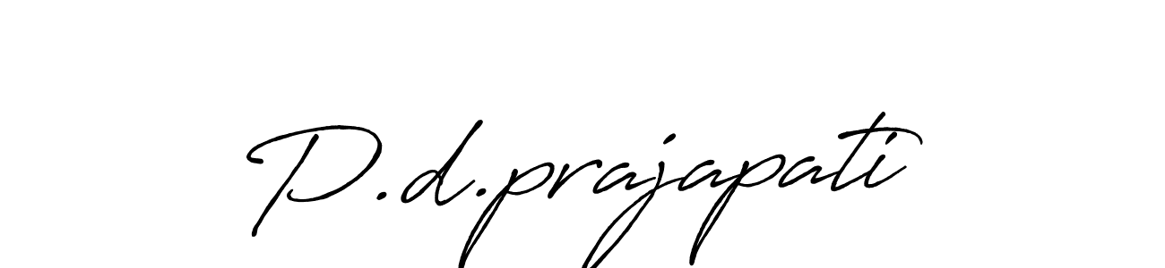 How to make P.d.prajapati name signature. Use Antro_Vectra_Bolder style for creating short signs online. This is the latest handwritten sign. P.d.prajapati signature style 7 images and pictures png