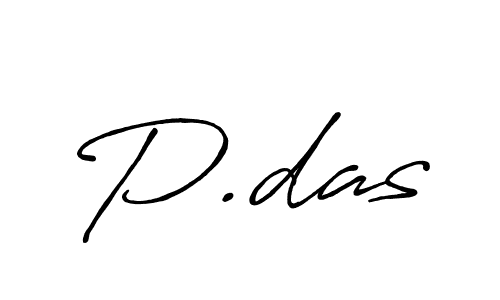 How to make P.das name signature. Use Antro_Vectra_Bolder style for creating short signs online. This is the latest handwritten sign. P.das signature style 7 images and pictures png