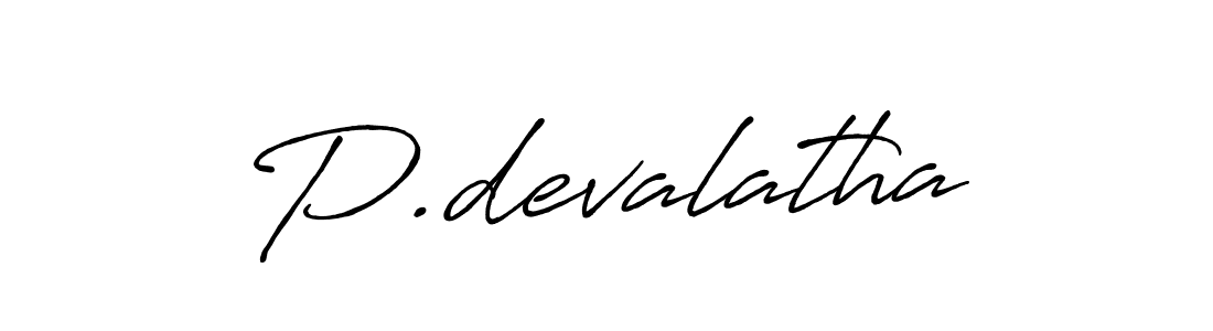 Create a beautiful signature design for name P.devalatha. With this signature (Antro_Vectra_Bolder) fonts, you can make a handwritten signature for free. P.devalatha signature style 7 images and pictures png