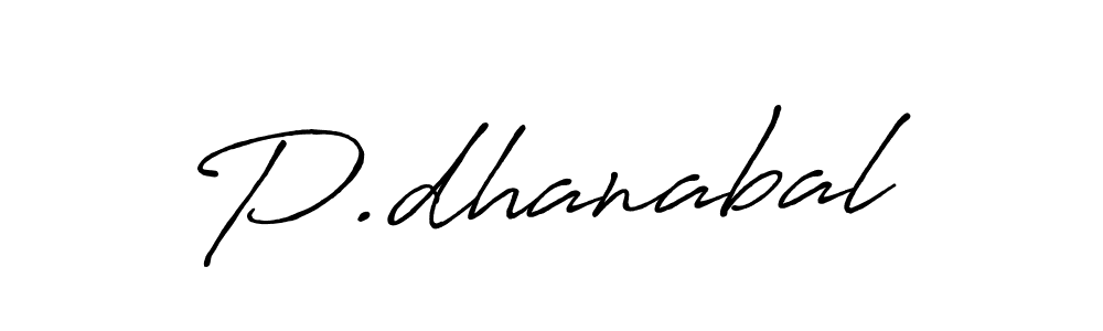 How to make P.dhanabal name signature. Use Antro_Vectra_Bolder style for creating short signs online. This is the latest handwritten sign. P.dhanabal signature style 7 images and pictures png