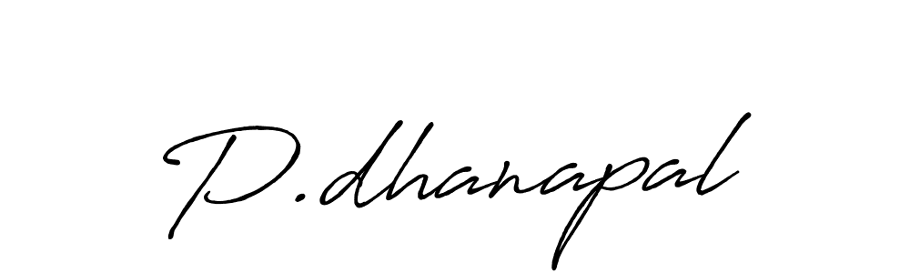 Use a signature maker to create a handwritten signature online. With this signature software, you can design (Antro_Vectra_Bolder) your own signature for name P.dhanapal. P.dhanapal signature style 7 images and pictures png