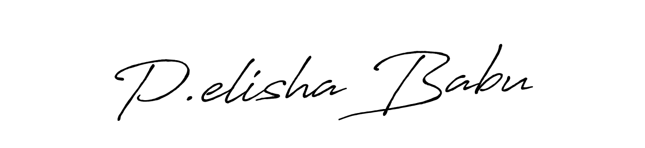 Create a beautiful signature design for name P.elisha Babu. With this signature (Antro_Vectra_Bolder) fonts, you can make a handwritten signature for free. P.elisha Babu signature style 7 images and pictures png